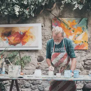 flow de Csikszentmihalyi illustré par un homme en train de peindre